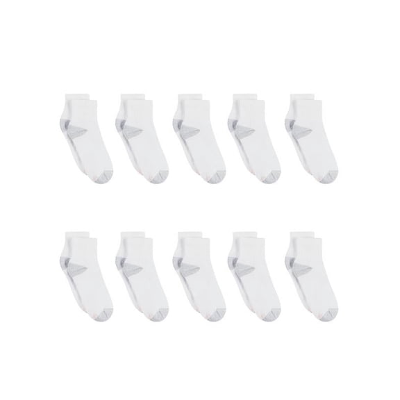 Hanes Women's Ankle Socks, Cushioned, 10-Pack, Size 5-9