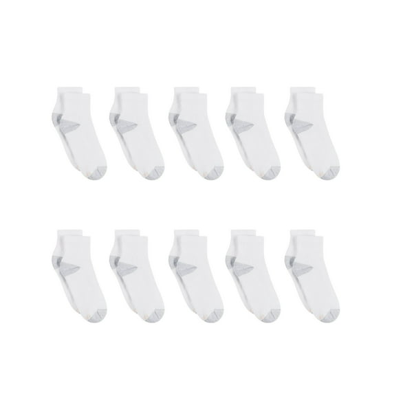 Hanes Women's Cool Comfort Ankle Socks, White 10 Pair Value Pack, Clothing Size 5-9