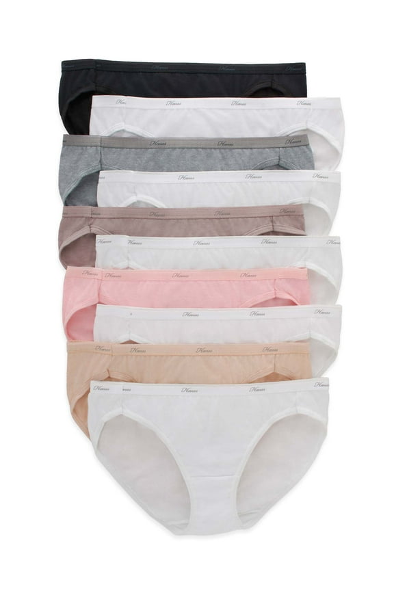 Women's Cool Comfort Cotton Bikini Underwear, 10-Pack