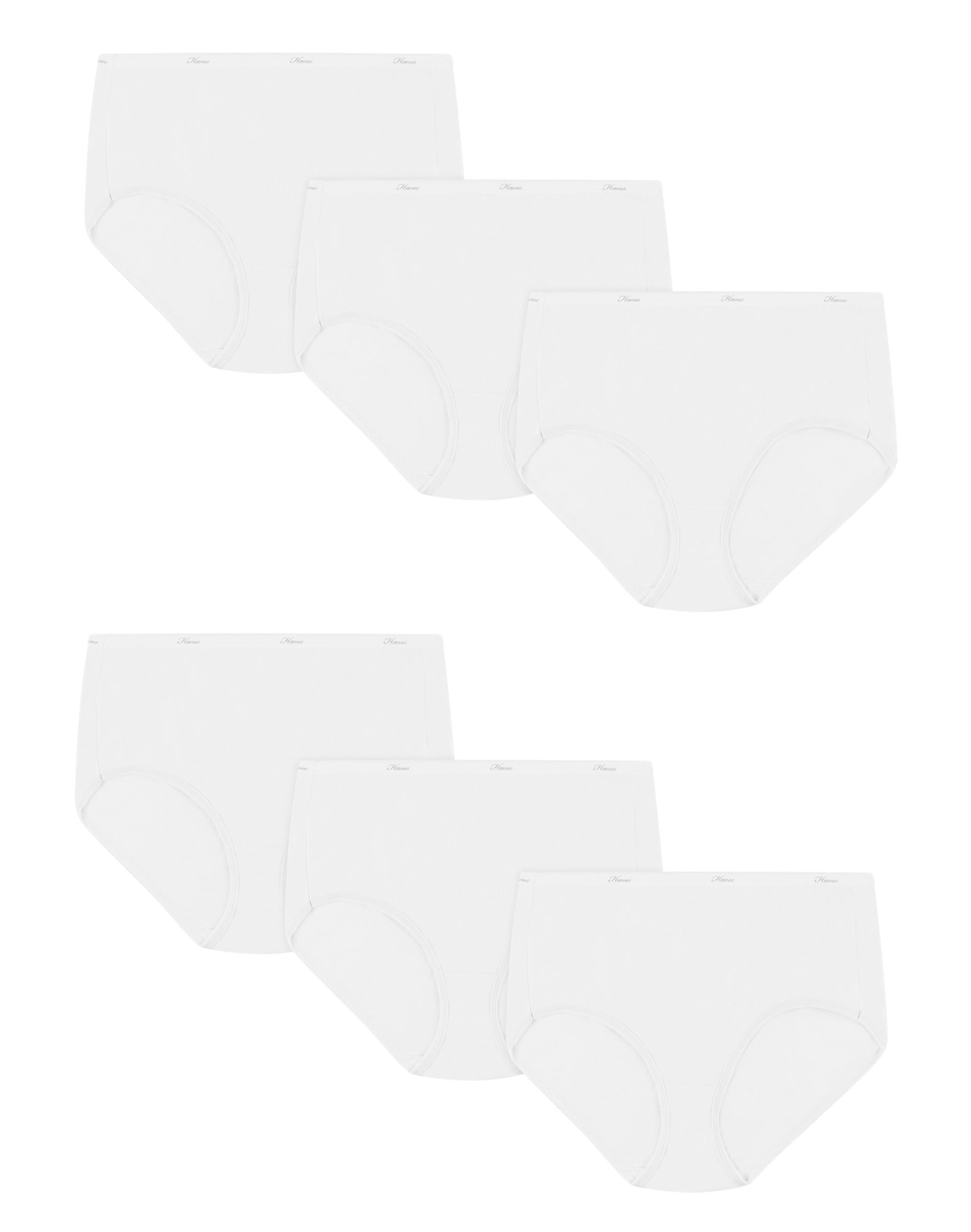 Hanes Women's Cool Comfort Cotton Brief Underwear, 6-Pack