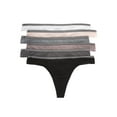 thumbnail image 1 of Hanes Women's Cool Comfort Cotton Stretch Thong Underwear, 6-Pack, 1 of 6