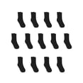 thumbnail image 1 of Hanes Women’s Cool Comfort Crew Extended Size 13-Pack Black 8-12, 1 of 3