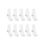 Hanes Women's Cool Comfort Crew Socks, Extended Size 10-Pair Value Pack