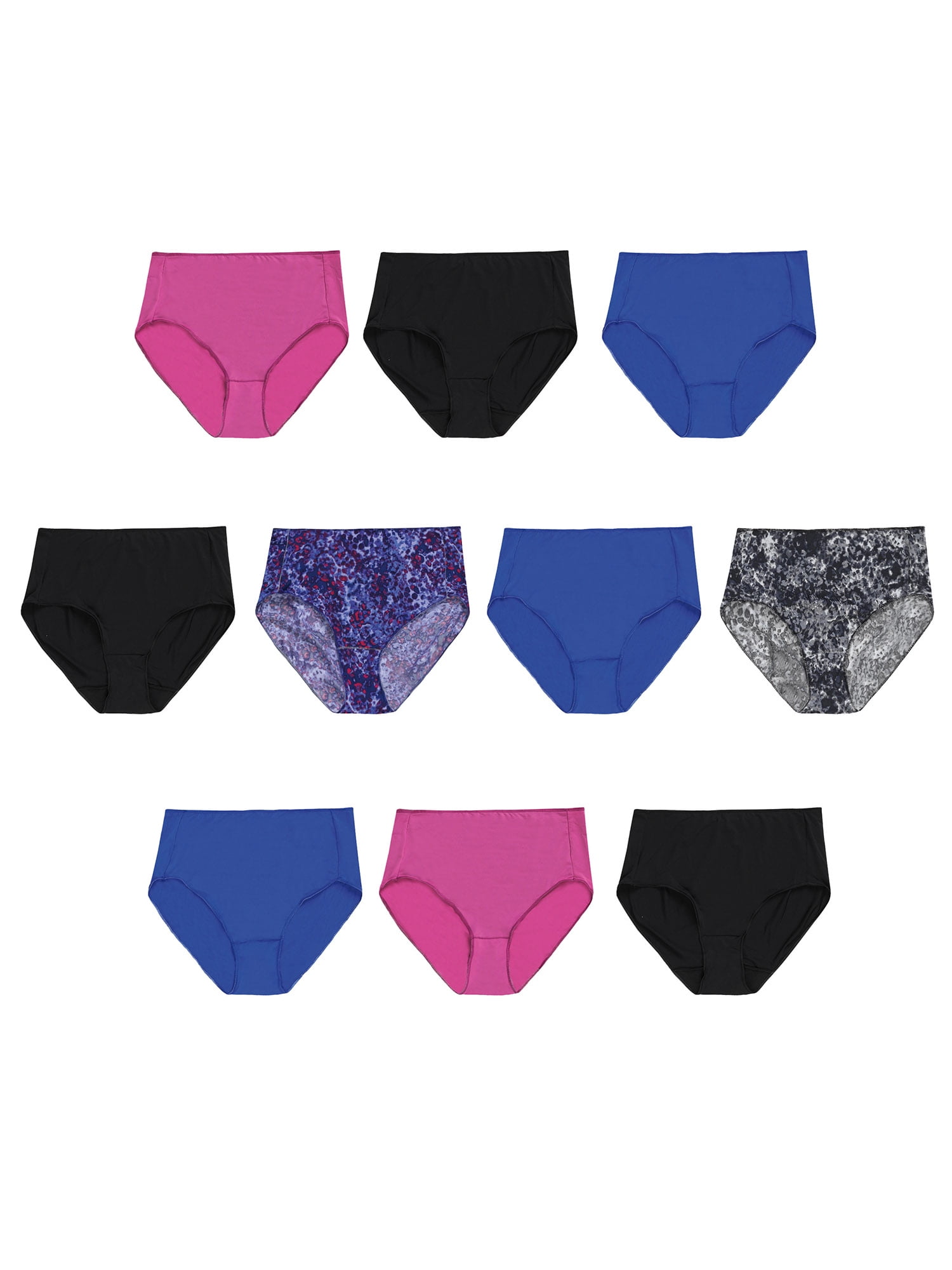 Hanes Women's Cool Comfort Microfiber Brief Underwear, 10Pack