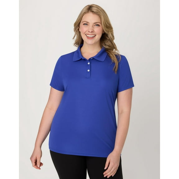 Hanes Sport Cool DRI Women's Performance Polo Shirt Deep Royal L