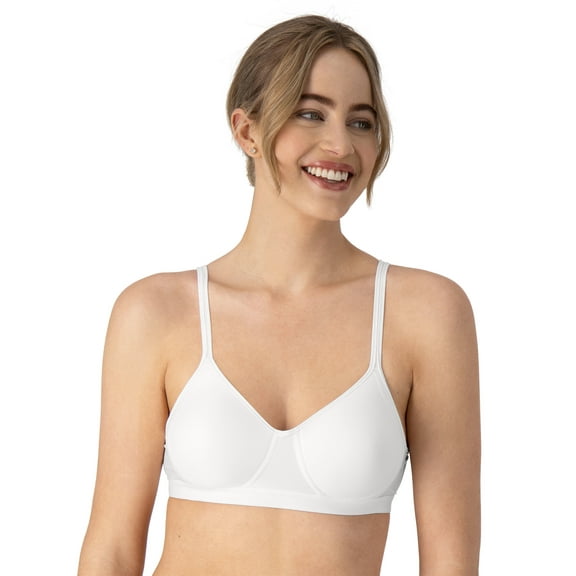 Hanes Womens Wireless T-Shirt Bra, Cooling Comfort Convertible Bra, Moisture-Wicking