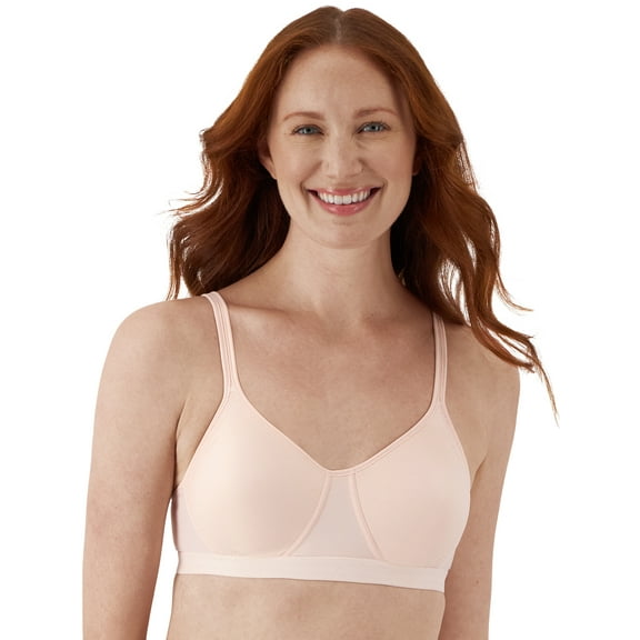 Hanes Womens Wireless T-Shirt Bra, Cooling Comfort Convertible Bra, Moisture-Wicking
