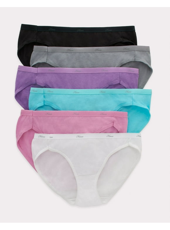 Women's Cotton Bikini Underwear, Cool Comfort, 6-Pack Assorted 5