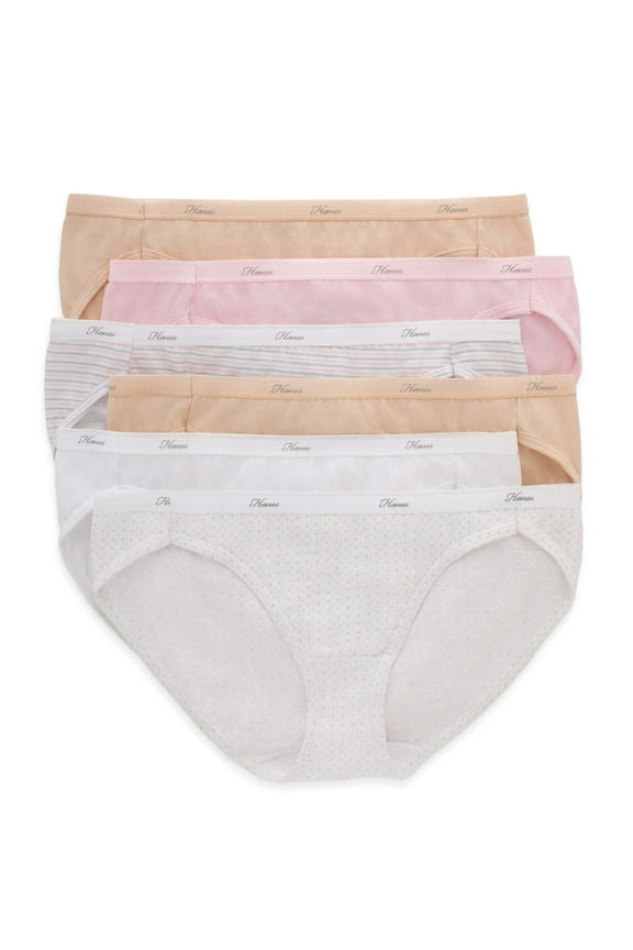 Women's Cotton Bikini Underwear, 6 Pack