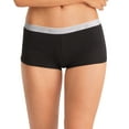 thumbnail image 1 of Hanes Women's Cotton Boyshort Underwear, Moisture-Wicking, 6-Pack Assorted 7, 1 of 5