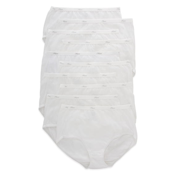 Hanes Women's Breathable Cotton Brief Underwear, White or Assorted, 10-Pack 6