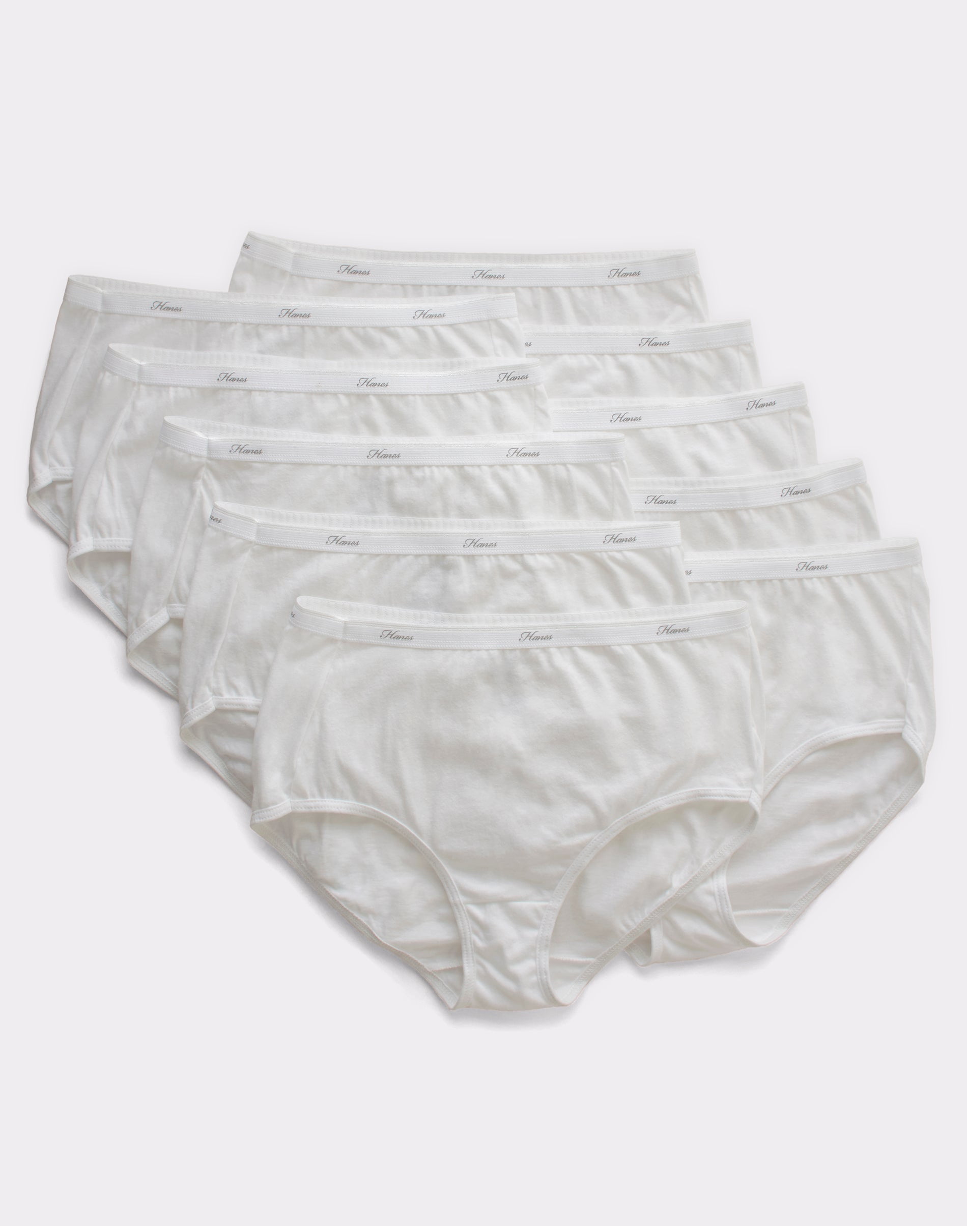 Hanes Women's Breathable Cotton Brief Underwear, White or Assorted