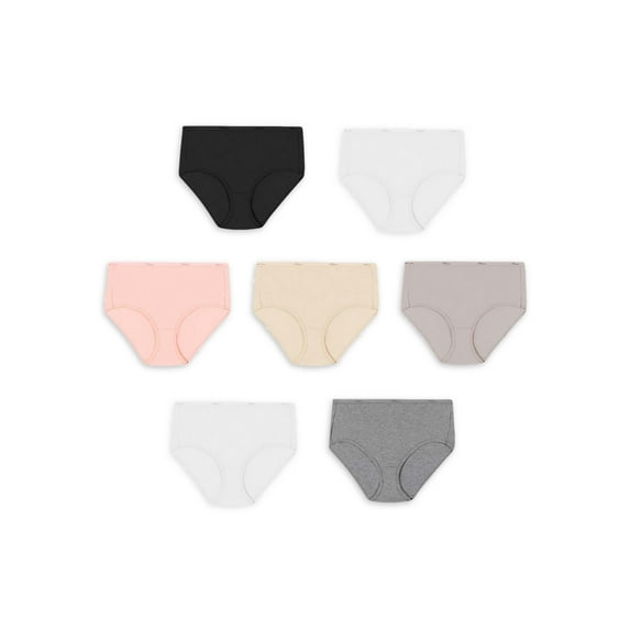 Hanes Women’s Cotton Brief Underwear, Bonus Pack 6 + 1