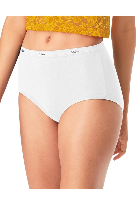 Women's Cotton Brief Underwear, Moisture-Wicking, 10-Pack Assorted 10