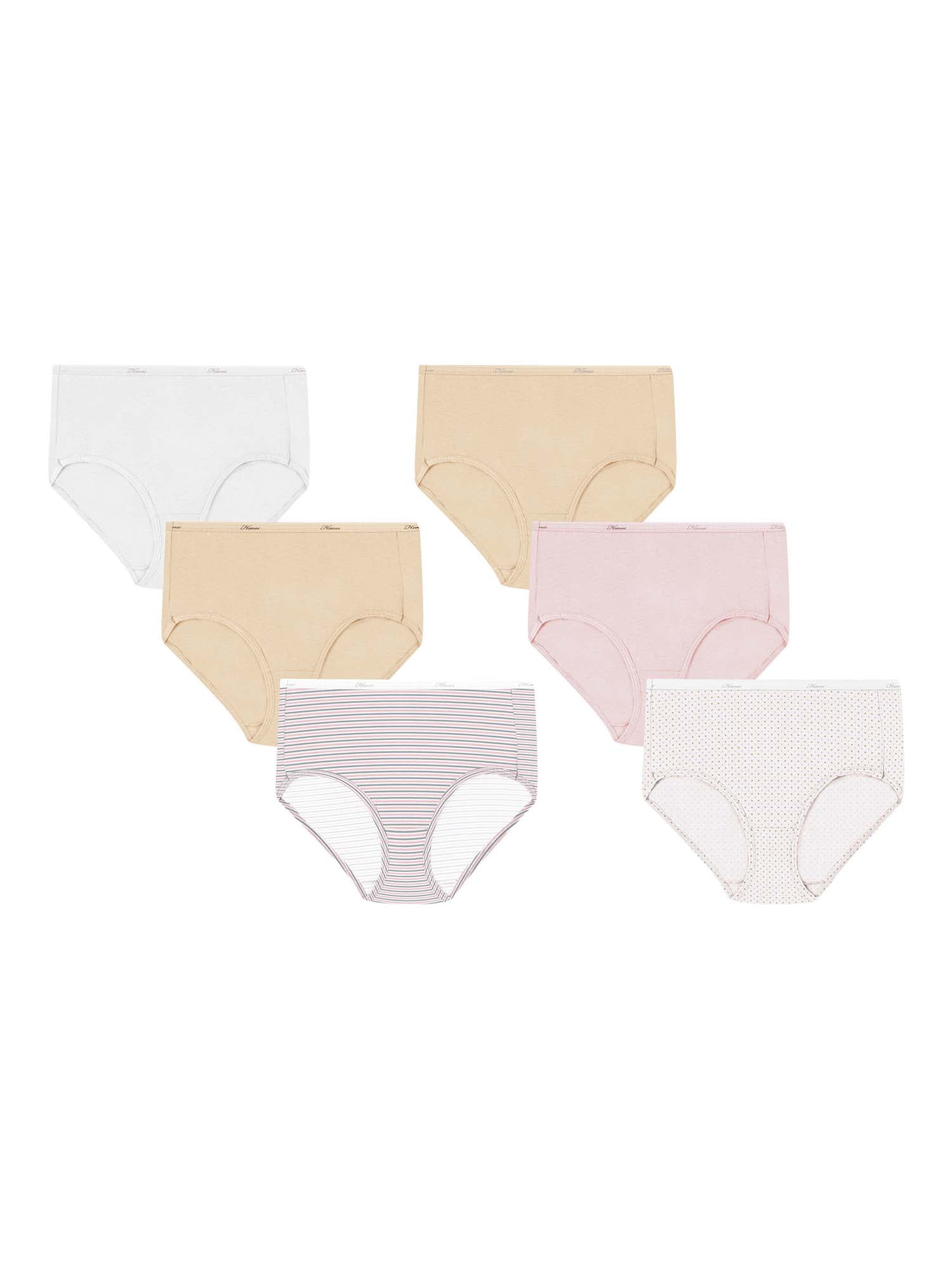 Hanes Women's Cotton Hi-Cut Underwear, 6-Pack 