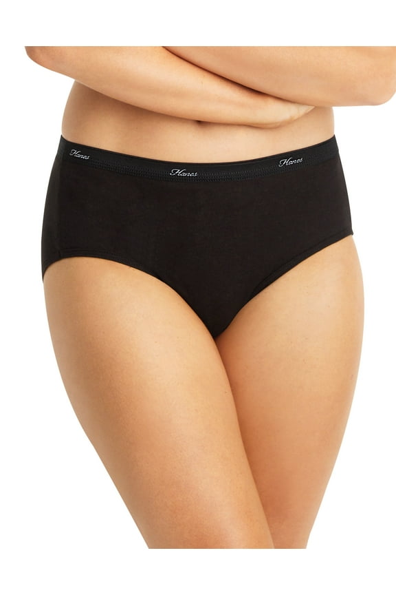 Women's Cotton Low Rise Brief Underwear, Moisture-Wicking, 6-Pack Assorted 6