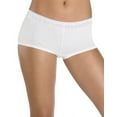 thumbnail image 1 of Hanes Women's Cotton Stretch Boy Brief with ComfortSoft Lace Waistband 3-Pack, 1 of 2
