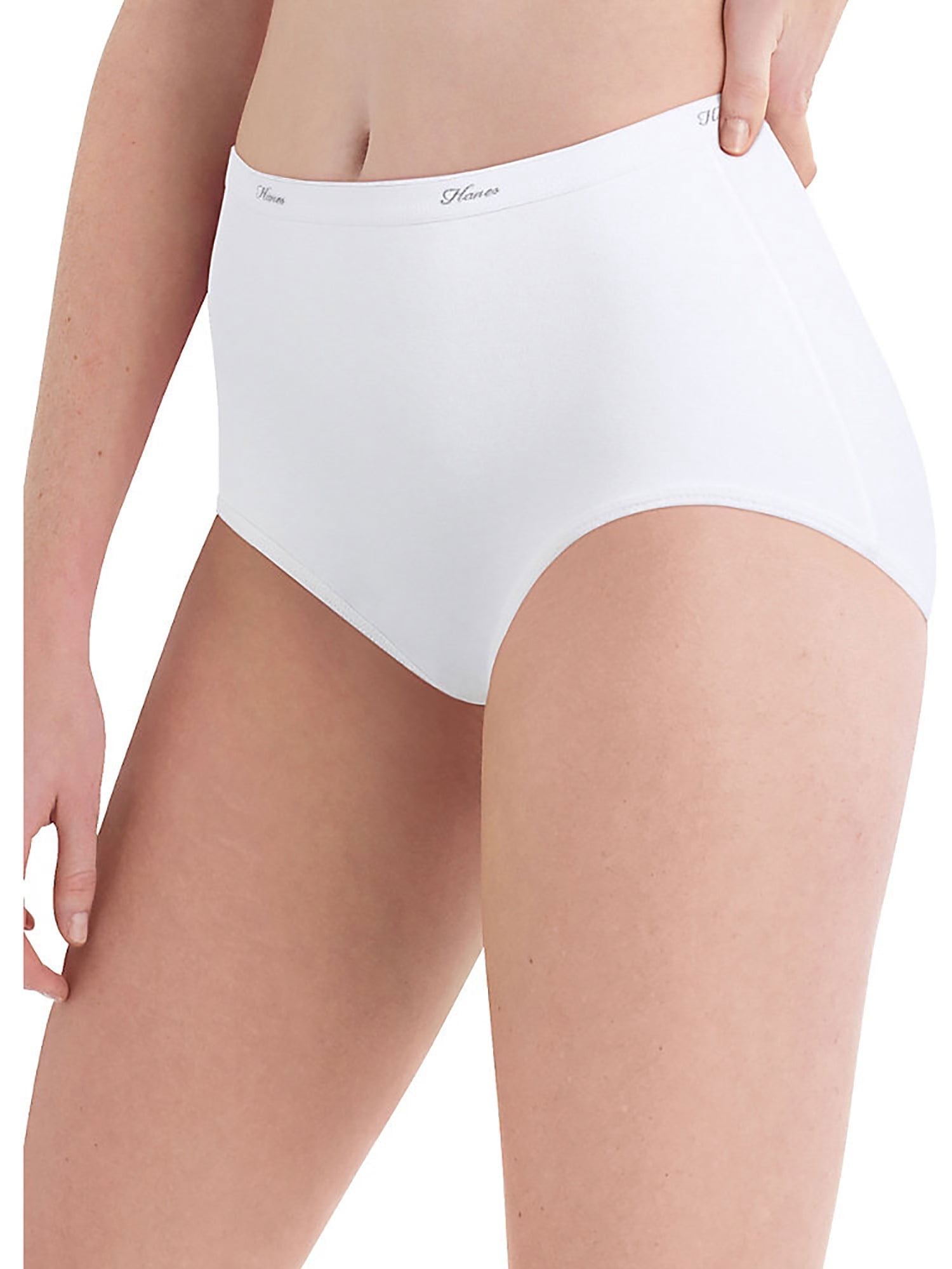 Hanes Women's Cotton White Brief 10-Pack, Style PW40WH