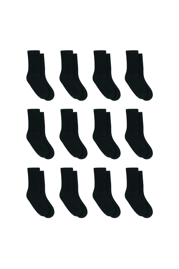 Women's Cushioned Crew Athletic Socks, 10+2 bonus pack