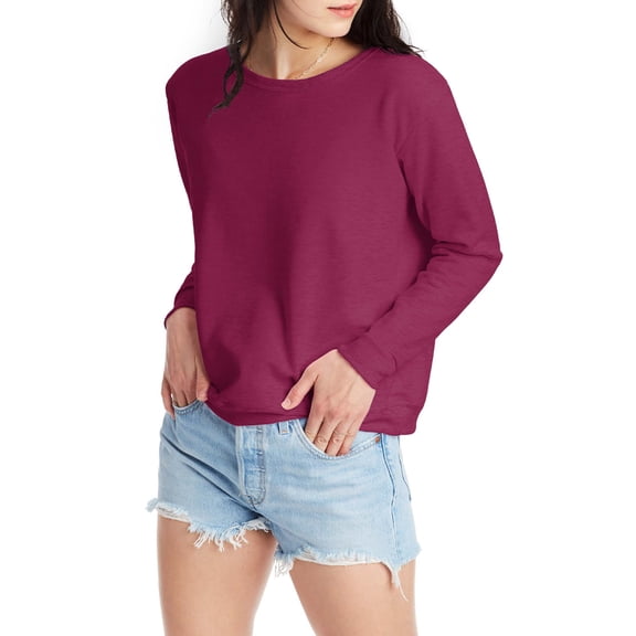 Hanes Women’s EcoSmart Cotton-Blend Fleece Crewneck Sweatshirt