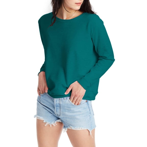 Hanes Women’s EcoSmart Cotton-Blend Fleece Crewneck Sweatshirt