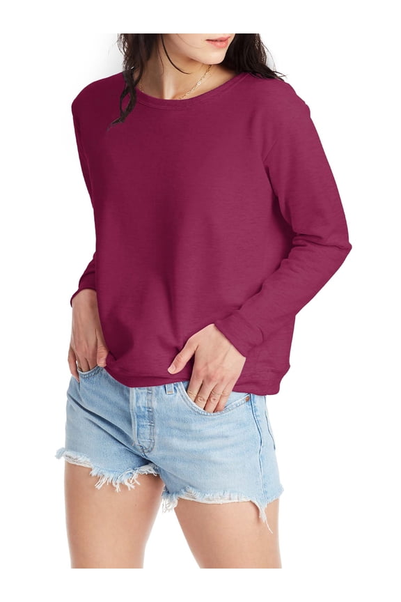 Women’s EcoSmart Cotton-Blend Fleece Crewneck Sweatshirt