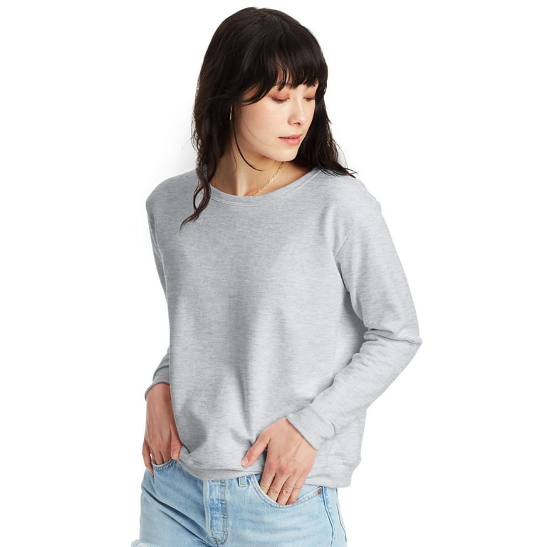 Hanes women's white sweatshirt sale