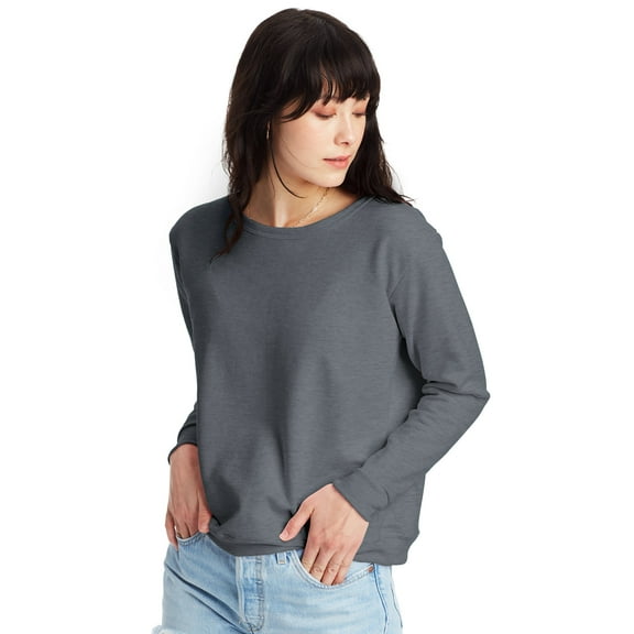 Hanes Women’s EcoSmart Cotton-Blend Fleece Crewneck Sweatshirt