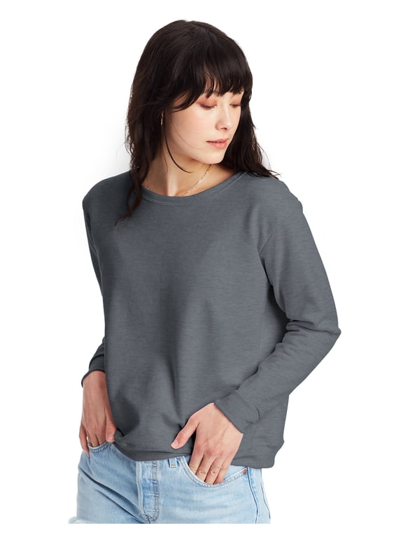 Women’s EcoSmart Cotton-Blend Fleece Crewneck Sweatshirt