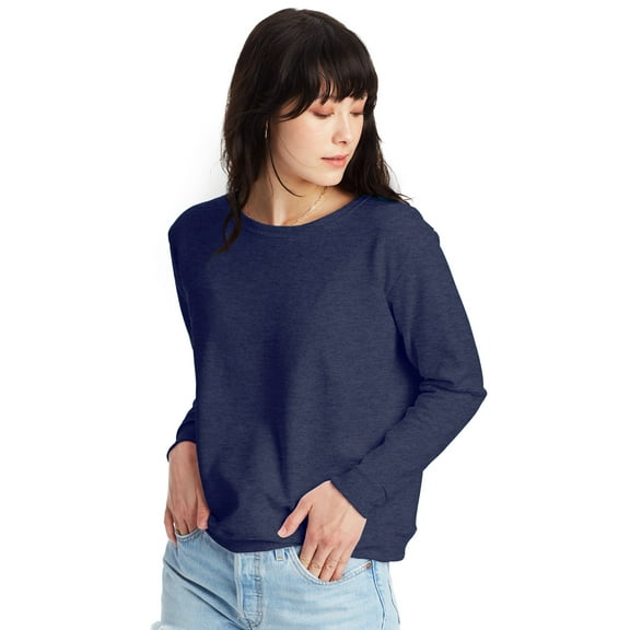 Hanes Women’s EcoSmart Cotton-Blend Fleece Crewneck Sweatshirt