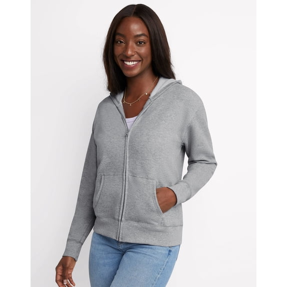 Hanes Women's EcoSmart Full-Zip Hooded Sweatshirt
