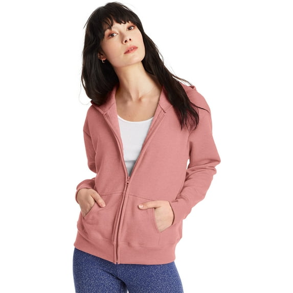 Hanes Women's EcoSmart Full-Zip Hooded Sweatshirt