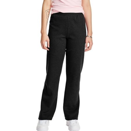 Hanes Sweatpants Women's Fleece Open Bottom Midweight EcoSmart Elastic Waistband