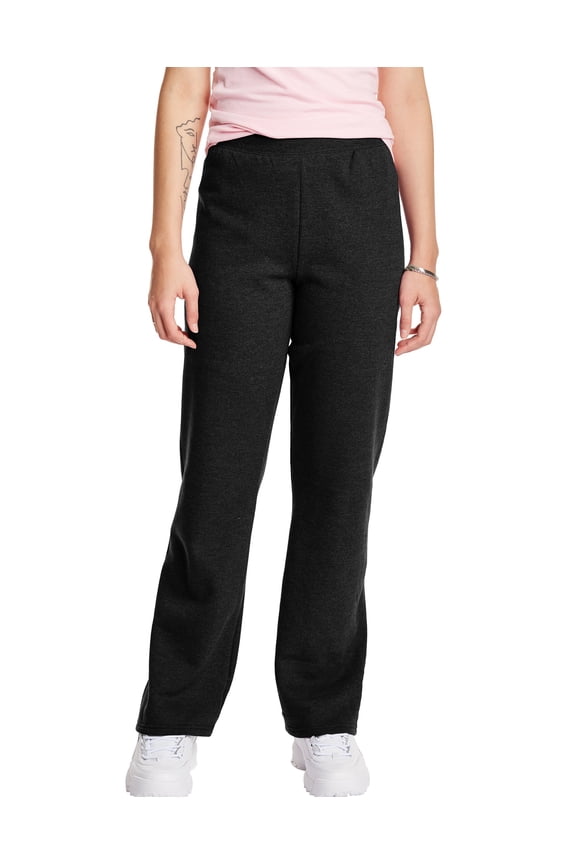 Sweatpants Women's Fleece Open Bottom Midweight EcoSmart Elastic Waistband