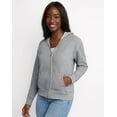 thumbnail image 1 of Hanes Women’s Fleece Full Zip Hoodie Sweatshirt Pockets EcoSmart Midweight Hooded, 1 of 8