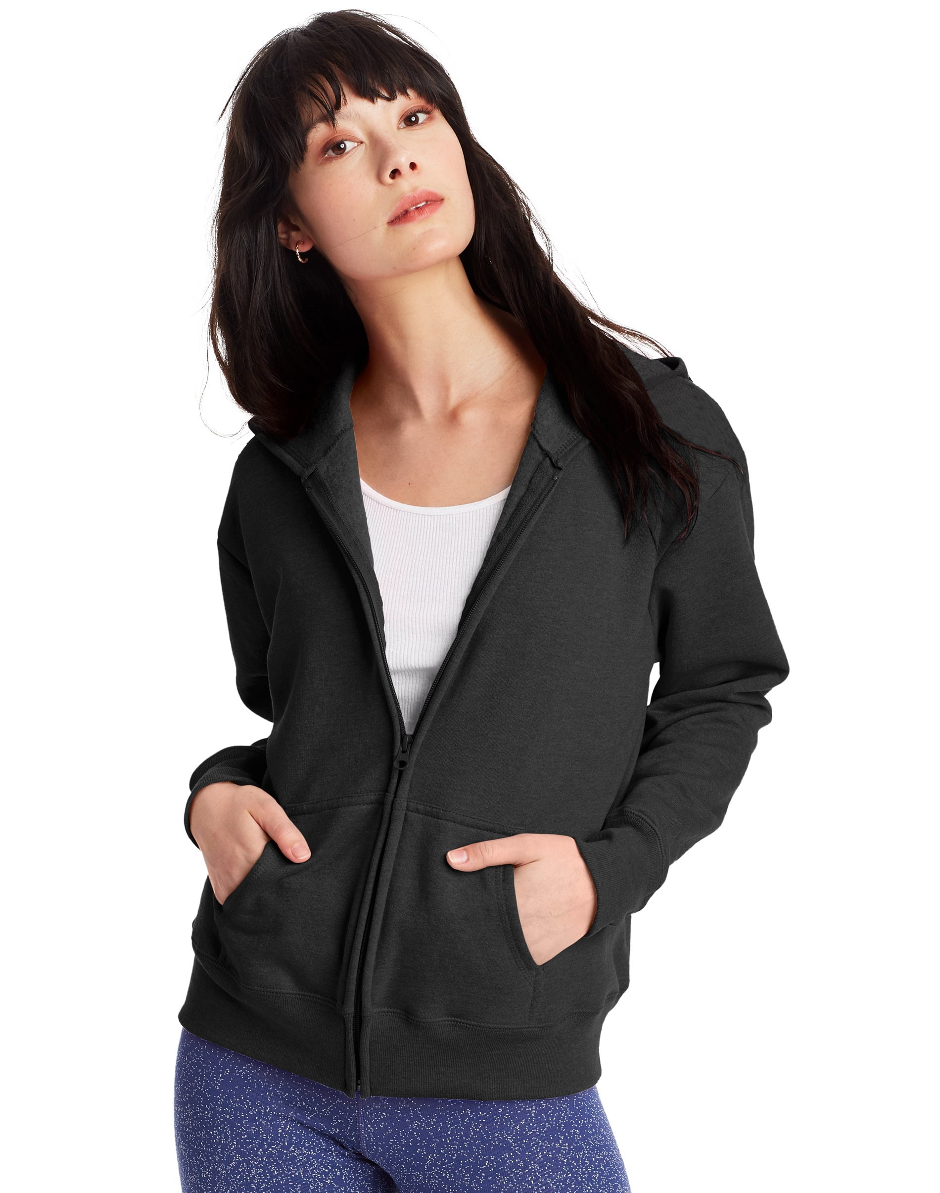 Hanes Women's EcoSmart Full-Zip Hooded Sweatshirt