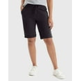 thumbnail image 1 of Hanes Women's French Terry Bermuda Shorts, 11" Black L, 1 of 5
