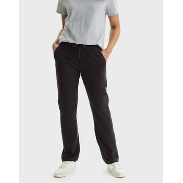 Hanes Women's French Terry Pants with Pockets, 31" Black M