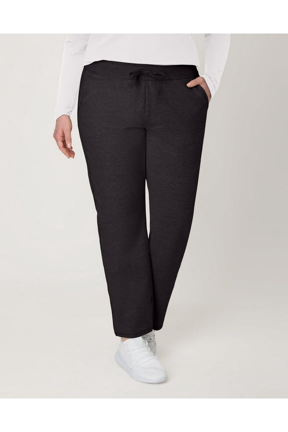 Women's French Terry Pants with Pockets, 31" Black M