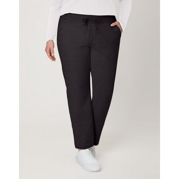 Hanes Women's French Terry Pants with Pockets, 31" Black M