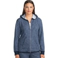thumbnail image 1 of Hanes Women`s French Terry High Low Zip Hoodie, XL, Navy Heather, 1 of 3