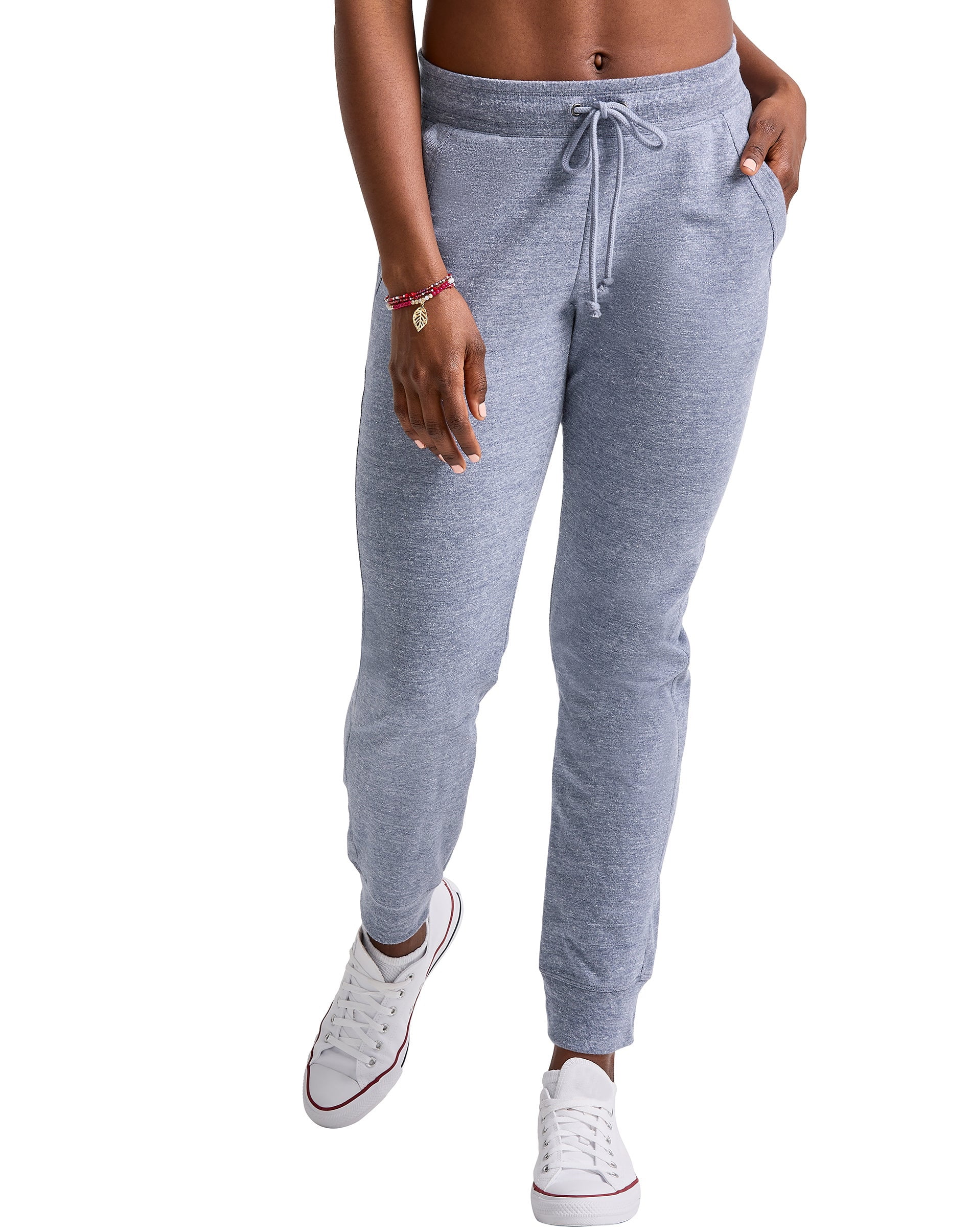 HANES Womens Tri-blend French Terry Jogger Sweatpant Pockets Sz XL