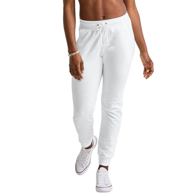 Hanes Women's French Terry Joggers, 30 White 2XL