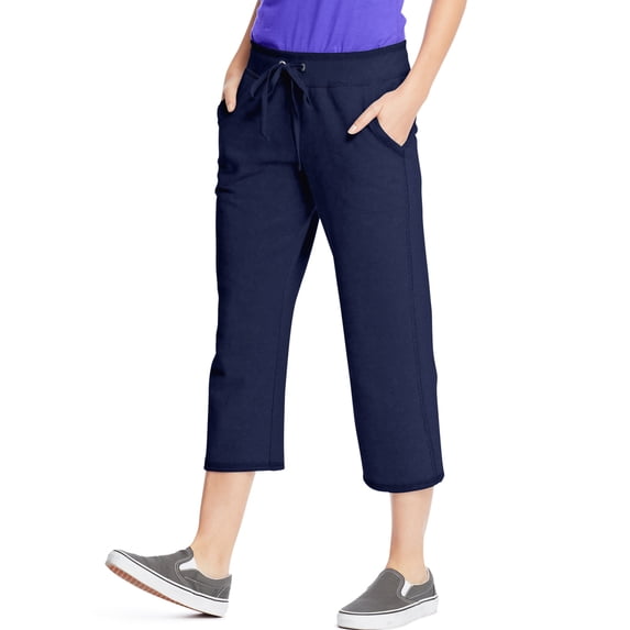 Hanes Women's French Terry Pocket Capri Pant