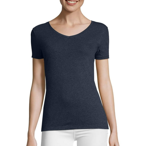 Hanes Women's FreshIQ X-Temp Tri-Blend Performance V-Neck Tee