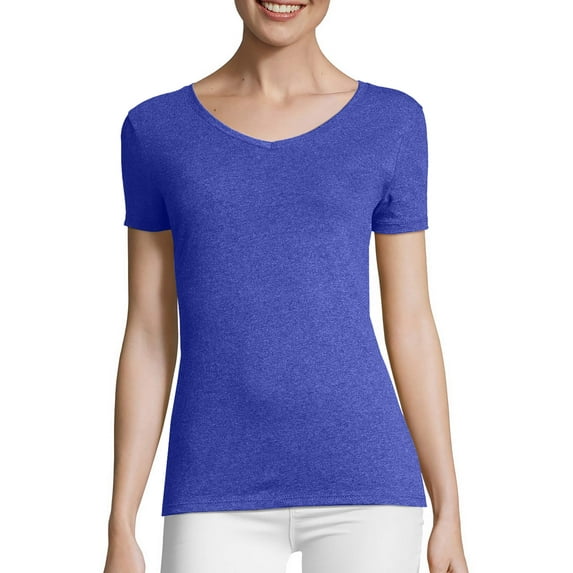 Hanes Women's FreshIQ X-Temp Tri-Blend Performance V-Neck Tee