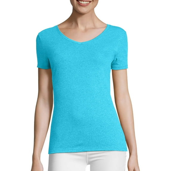 Hanes Women's FreshIQ X-Temp Tri-Blend Performance V-Neck Tee