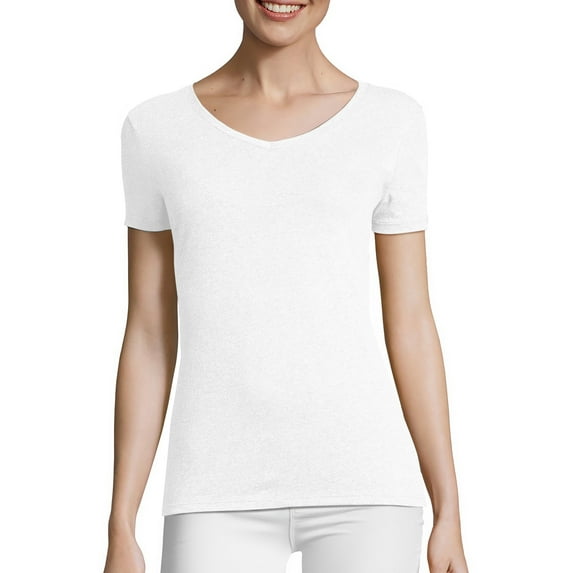 Hanes Women's FreshIQ X-Temp Tri-Blend Performance V-Neck Tee