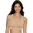 thumbnail image 1 of Hanes Women's GH49 All Day Comfort Mesh Trim Seamless Sports Bra Purple Bk L, 1 of 3
