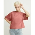 thumbnail image 1 of Hanes Women's Garment Dyed Cropped Cotton T-Shirt Nantucket Red S, 1 of 5